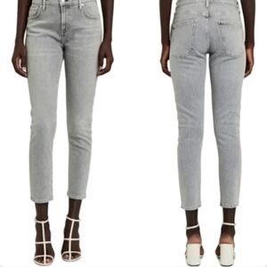 AGOLDE Toni High Rise Straight Leg Jeans Light Gray Wash Size 25